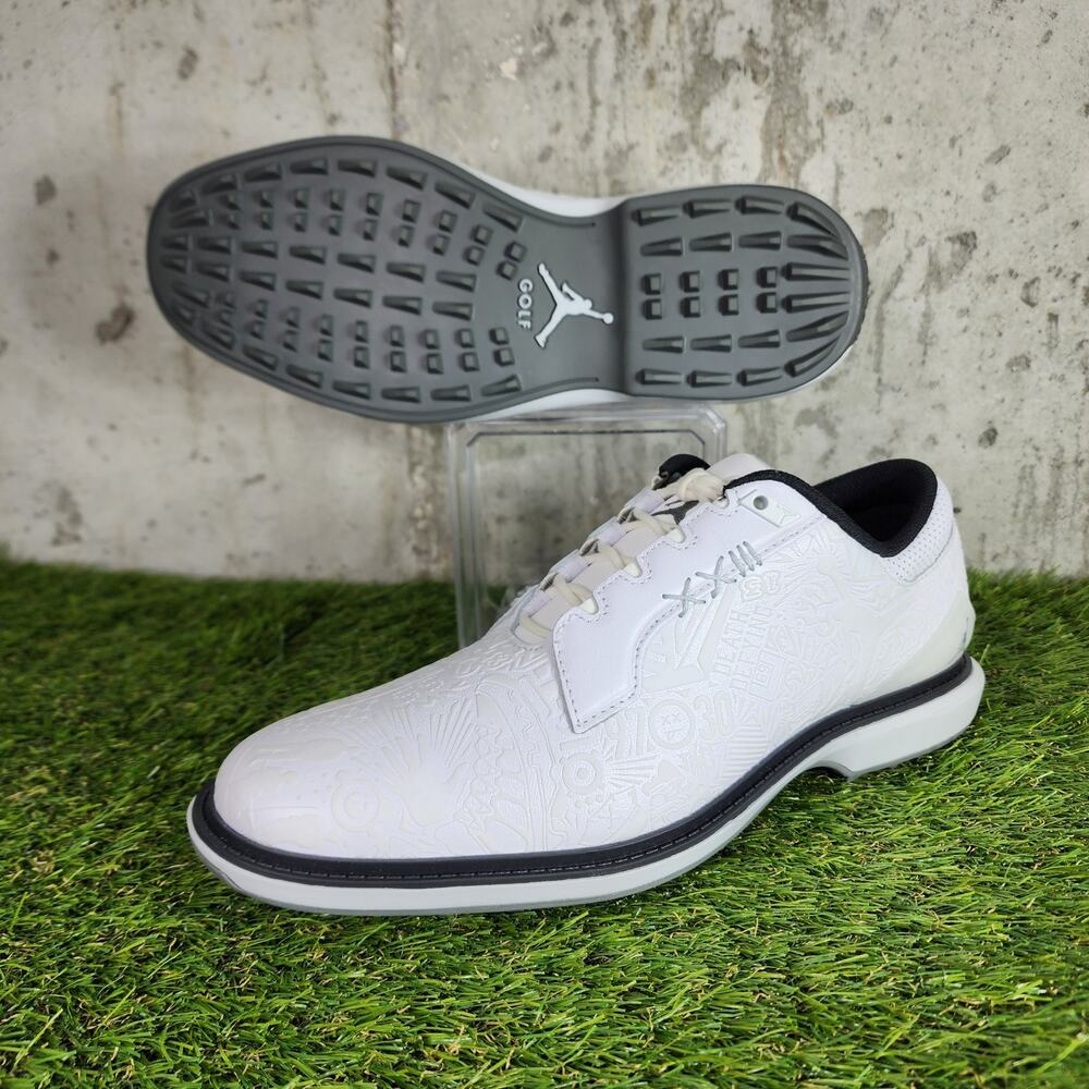 MSRP $195 Nike Air Jordan ADG 5 Golf Shoes FQ6642-102 Mens 10.5 White